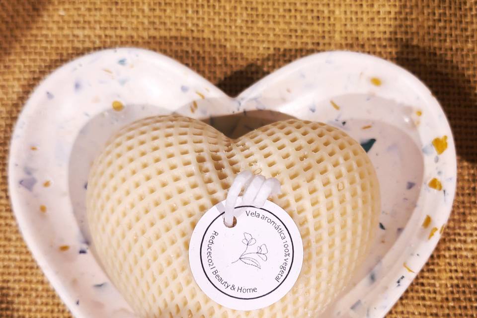 Posavela y vela corazón