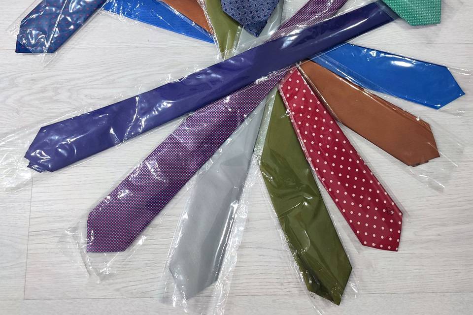 Variedad de corbatas
