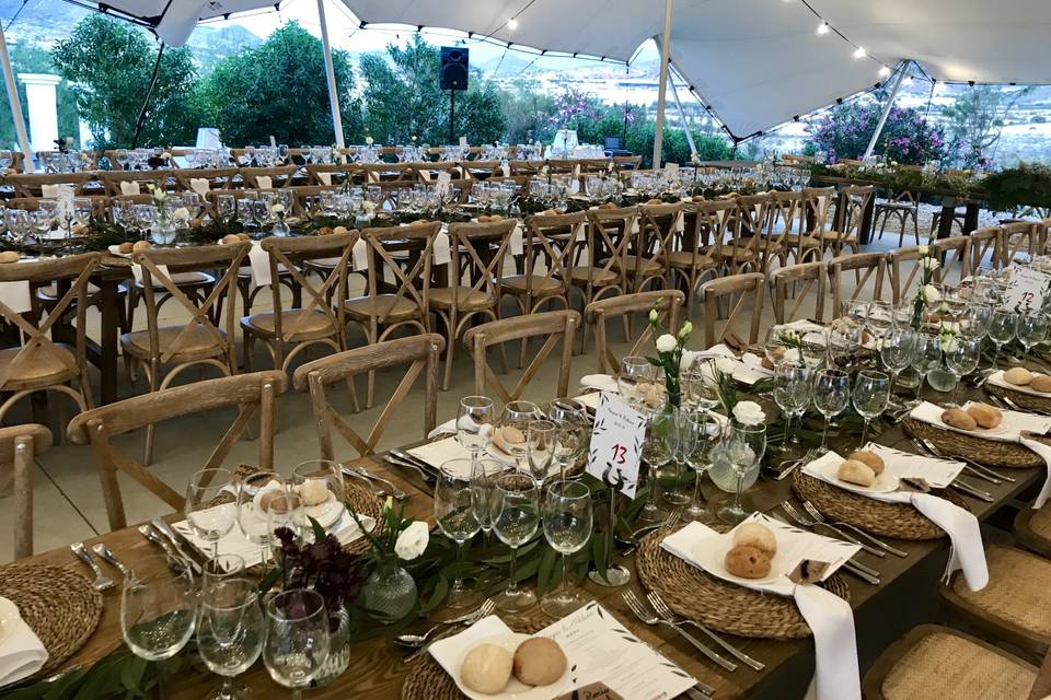 Mesa de celebraciones de boda