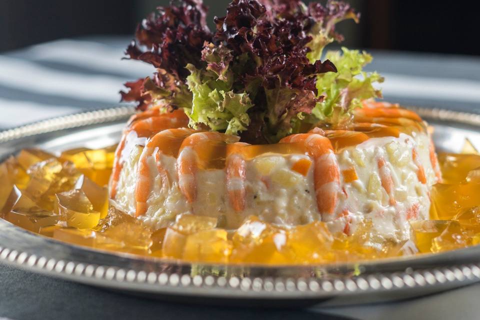 Aspic de langostinos