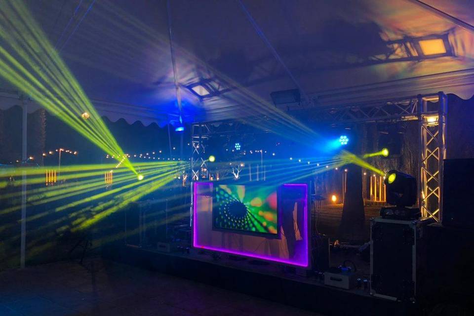 Set completo DJ pantallas luz