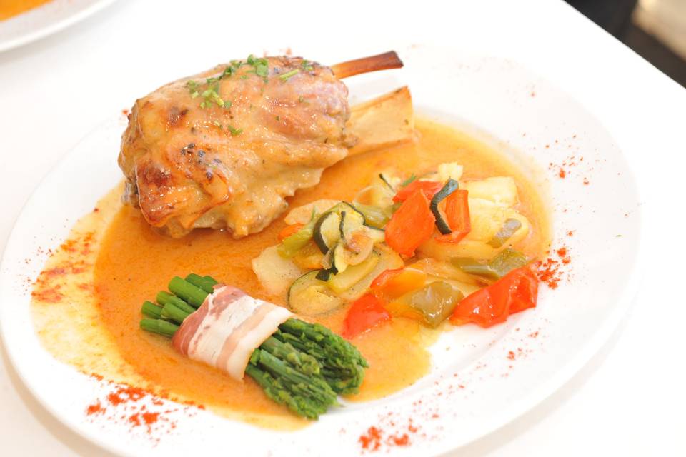 Asado al horno de carbón