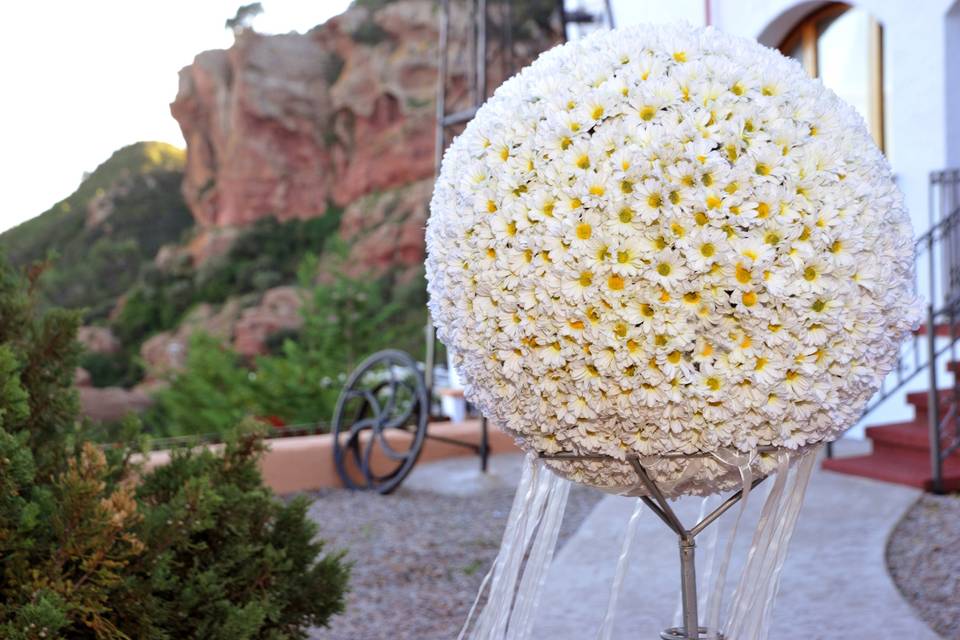 Detalle de la decoración floral