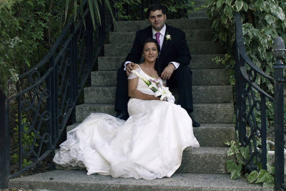 Rosa y Luis antes del cóctel