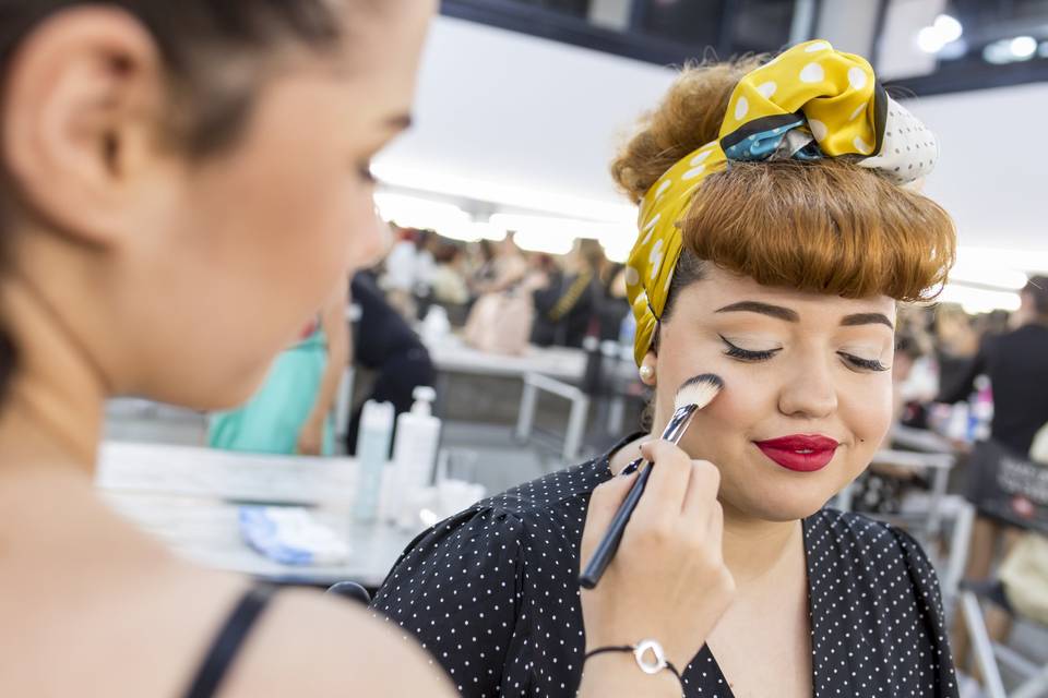 Making of maquillaje 50's