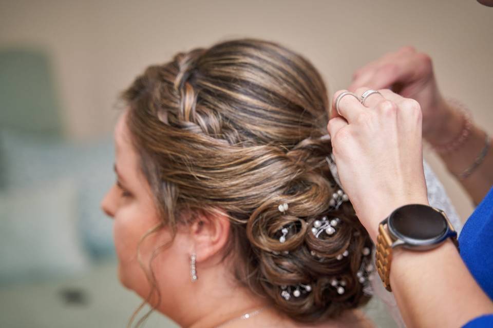 Recogido bajo de novia