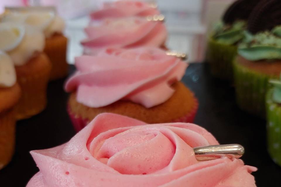 Cupcake de infusion de rosa