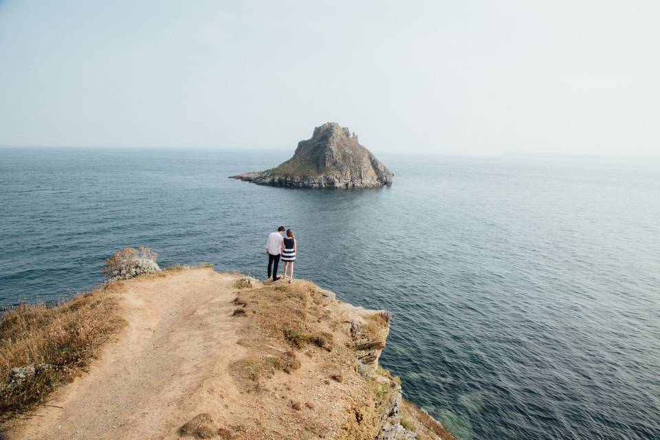 Pareja en la montaña