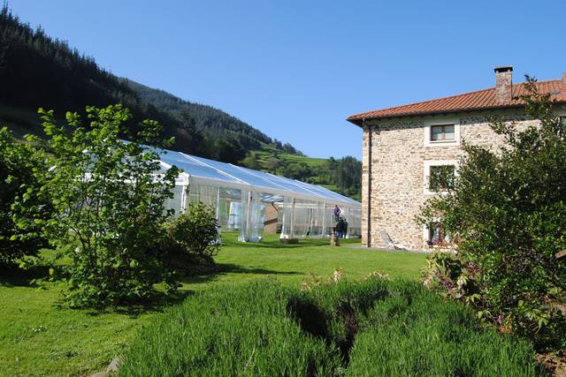 Carpa en jardín