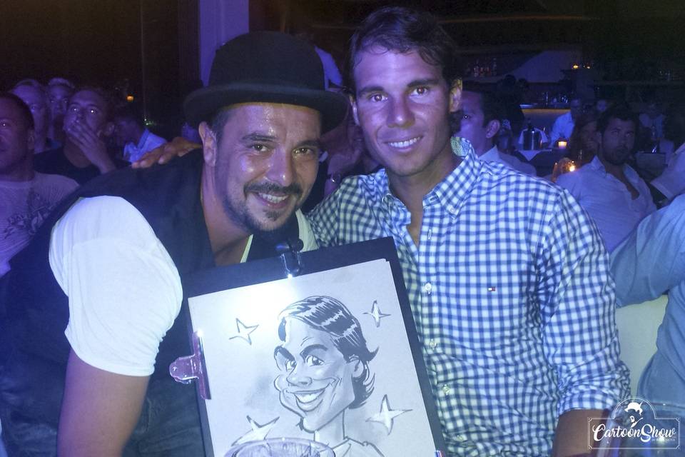 Con Rafa Nadal