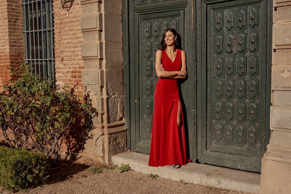 Vestido Adriana rojo
