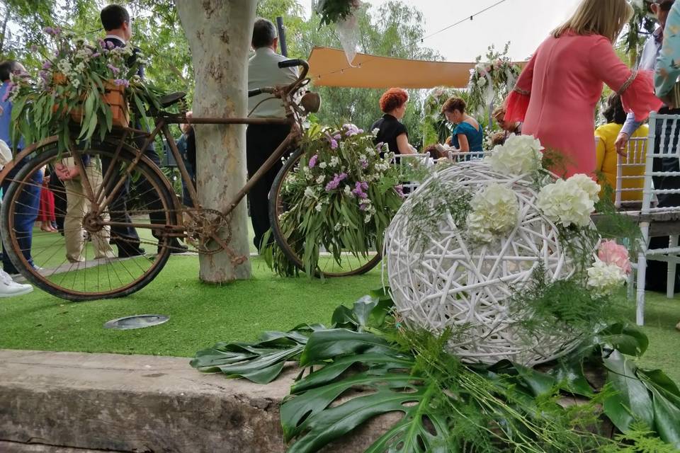 Boda civil en jardín