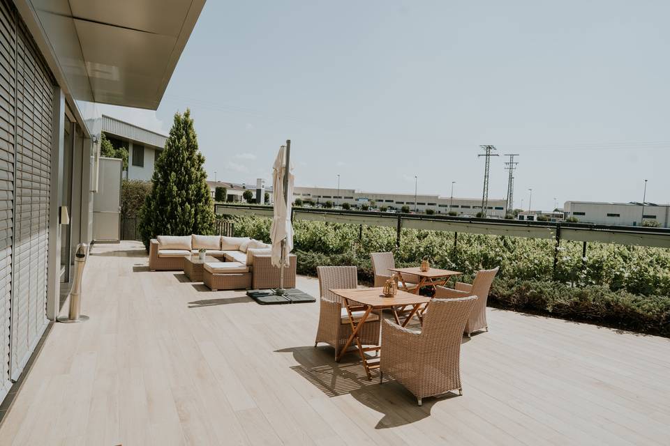 Terraza con vistas