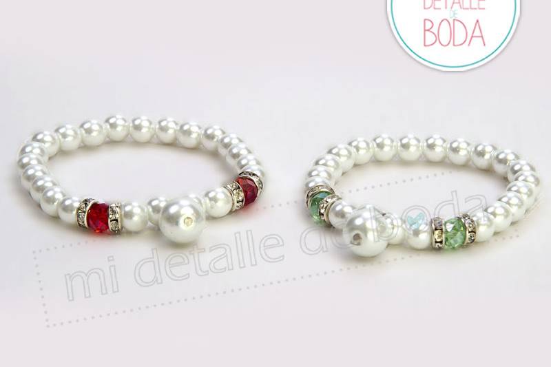 Pulsera perlas blancas bisuter