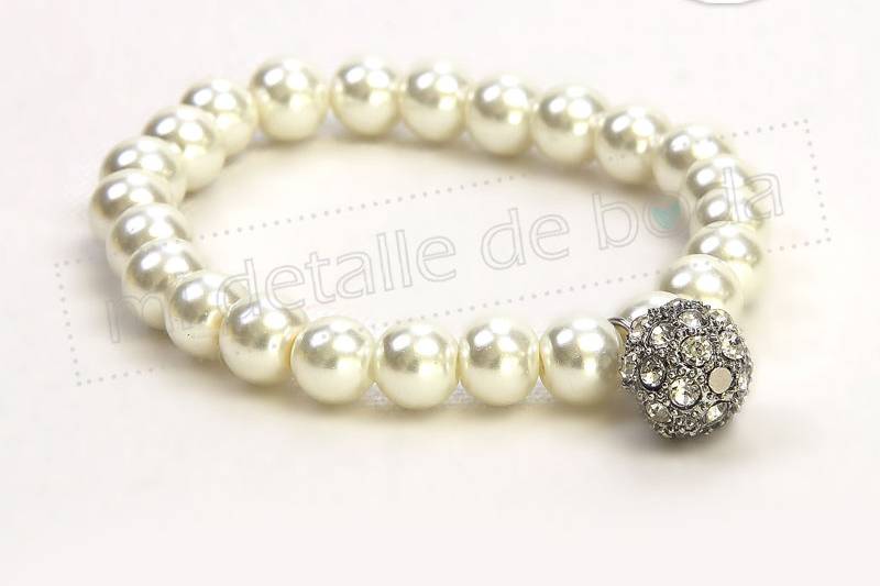 Pulsera perlas blancas abalori