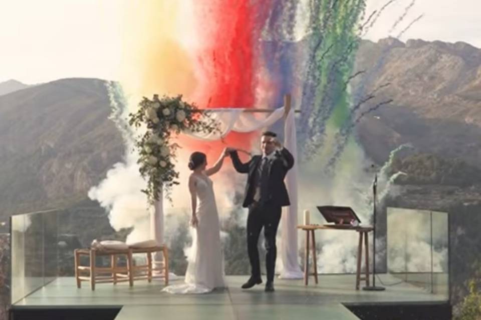 Humo aéreo bodas