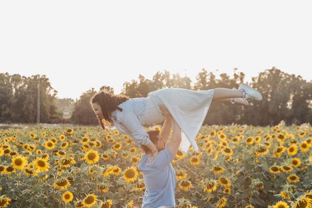Pre boda en los girasoles