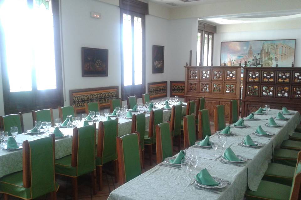 Montaje del banquete