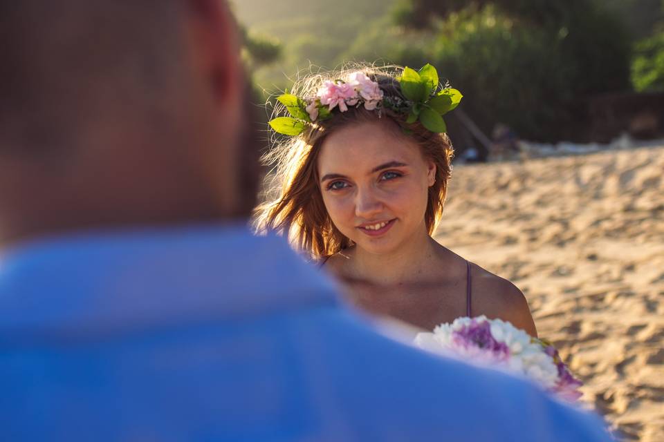 Beach prewedding