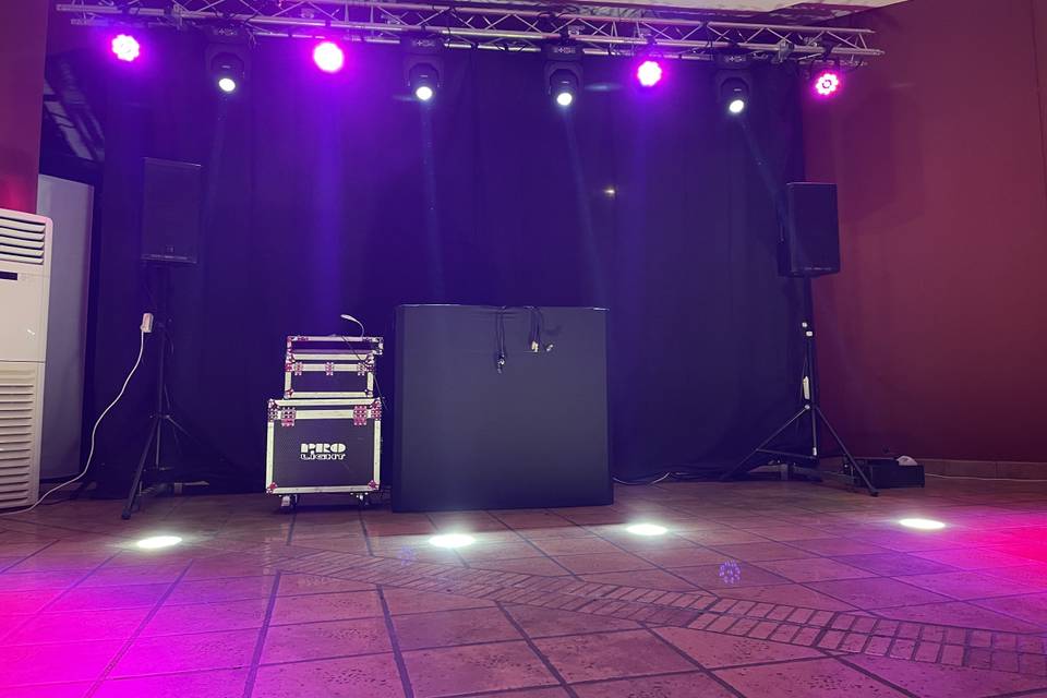 Montaje truss con telas