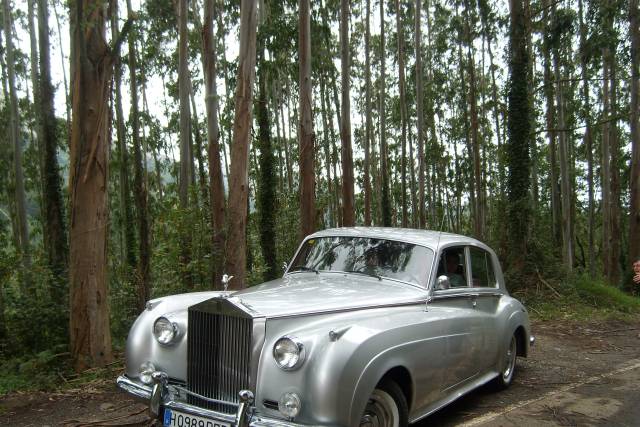 Decoración de coche clasico para boda en Zaragoza. - Floristería