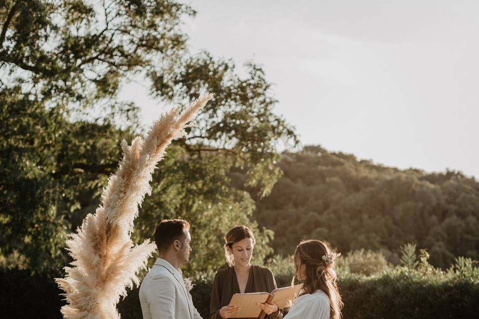 Altar de luna con pampas