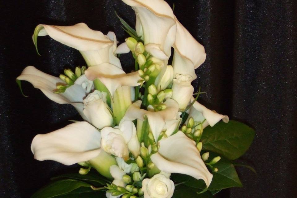 Bouquet calas blancas