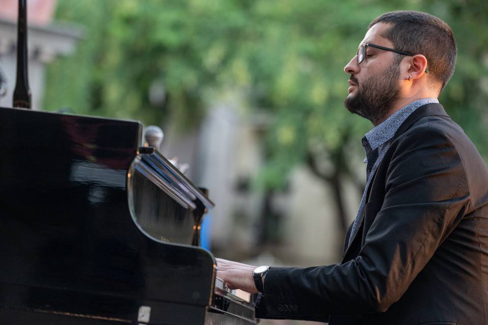 Daniel en un concierto de jazz
