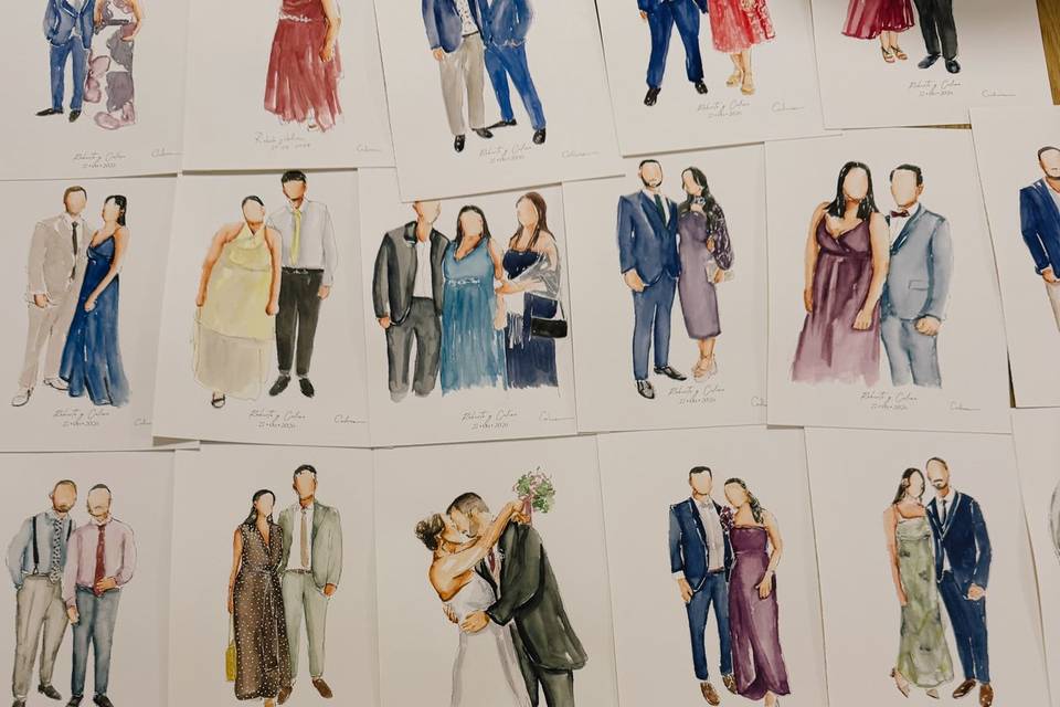 Acuarelas de invitados