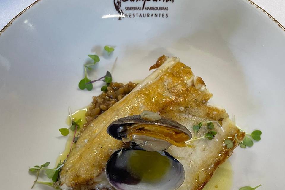Lomo de lubina con meloso