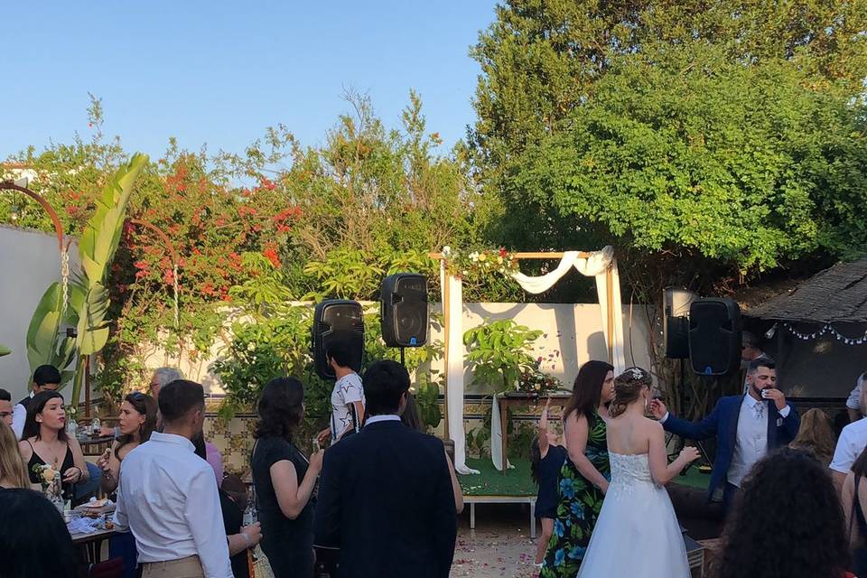 Boda en terraza