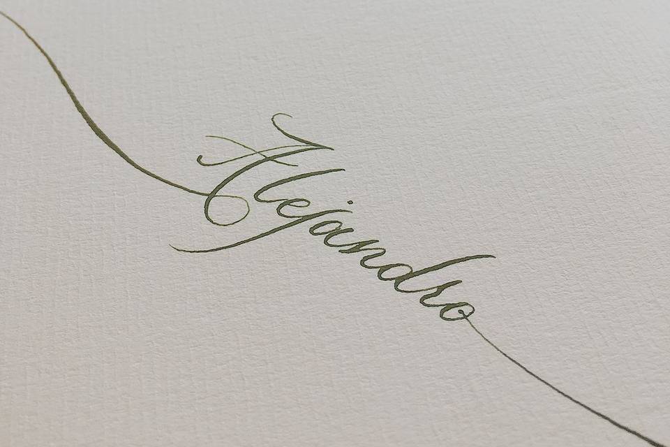 Sobres caligrafiados para boda