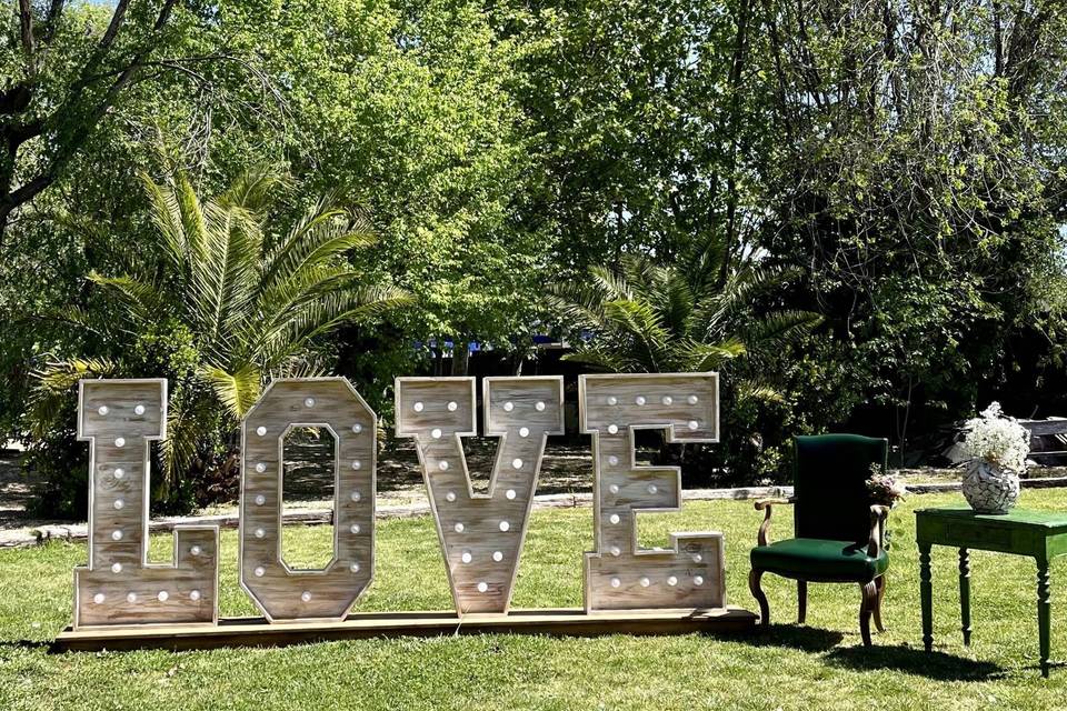 Fotocall en el jardín