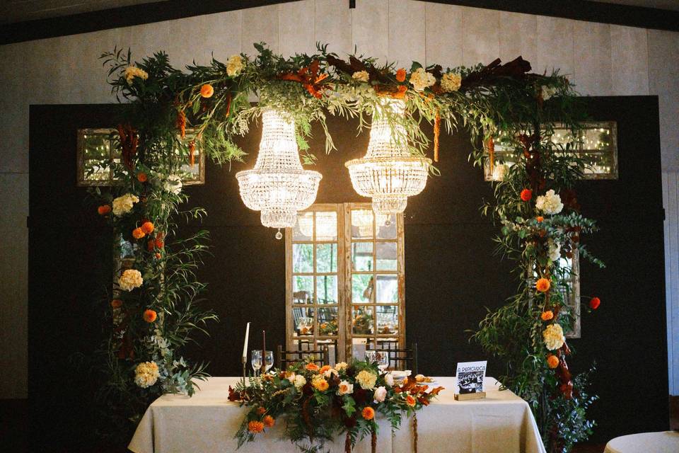 Mesa nupcial (pazo de orto)