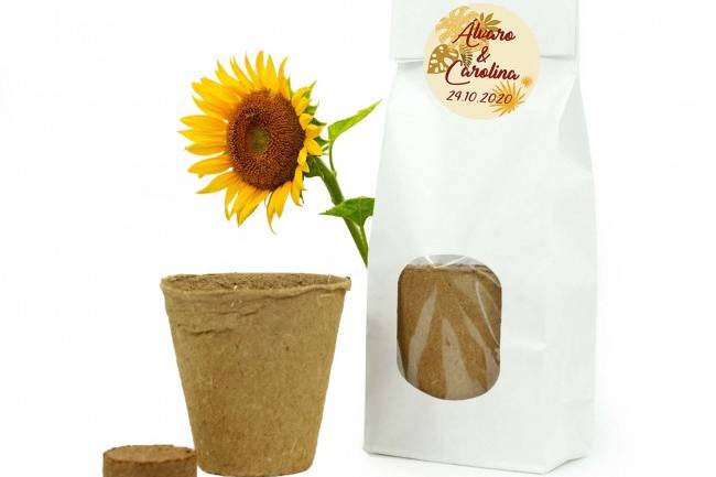 Bolsa kraft blanca con cultivo