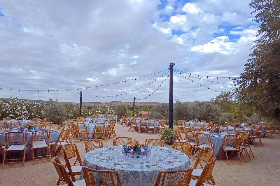 Cena de boda con vistas