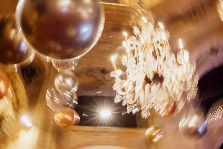 DECORACION CON GLOBOS TECHO
