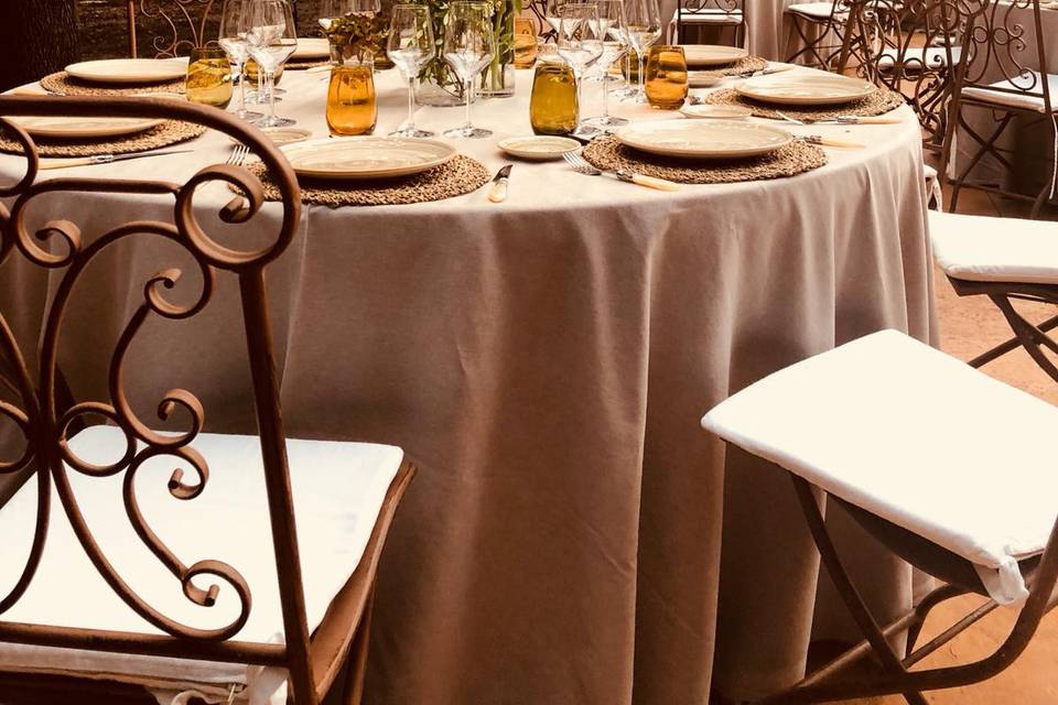 Mesas del banquete