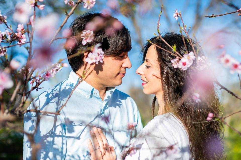 Novios en primavera