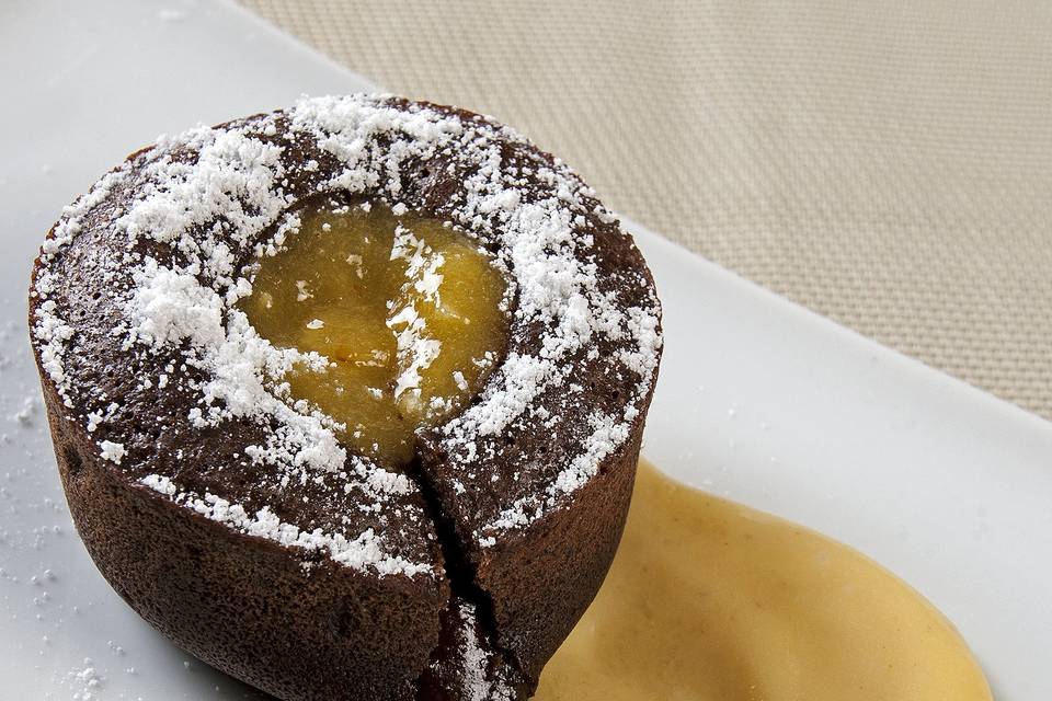 Coulant de chocolate y naranja