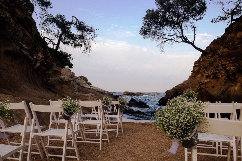 Ceremonia en cala, otoño