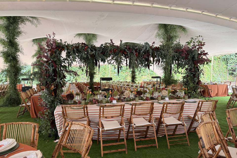 Decoración de boda banquete