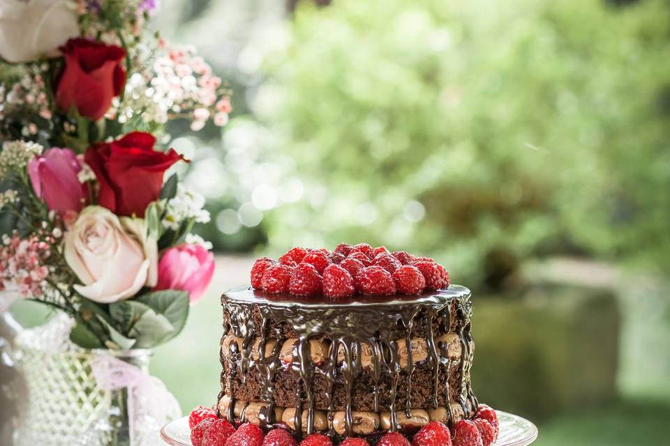 Drip cake de chocolate