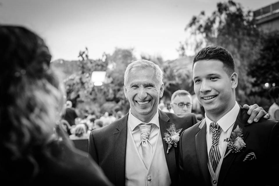 Padre e hijo tras la boda