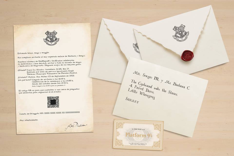 Invitaciones Harry Potter