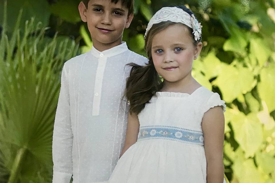 Vestido plumeti-conjunto niño