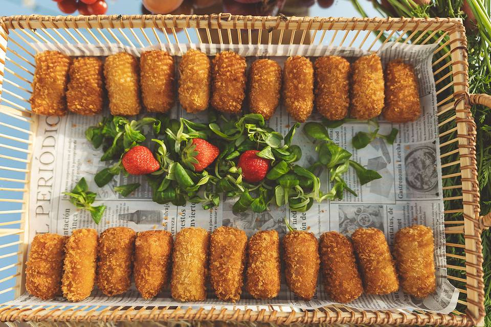 Croquetas de pollo corral.