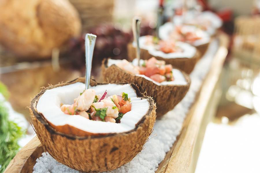 Ceviche de langostinos.