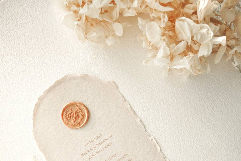 Menús de boda artesanal