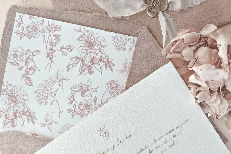 Invitación romántica Élodie